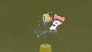 小白率先搶到骨頭