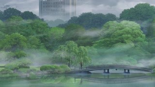 孝雄雨天来到公园