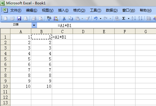 Excel如何使用乘法函数公式