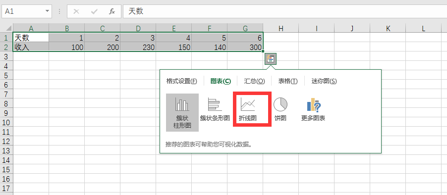 excel2016怎么制作折线图