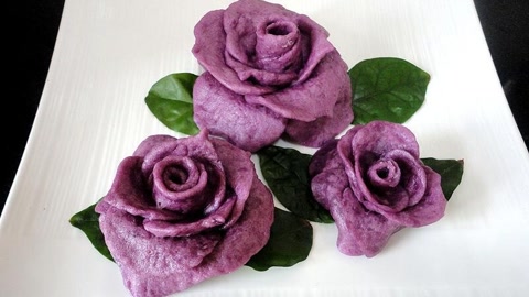 低热量的紫薯玫瑰