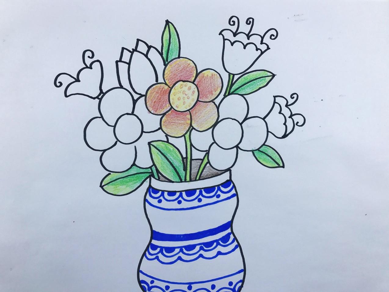 簡筆畫畫花瓶