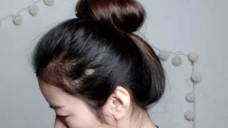 超蓬松丸子头教程分享 27