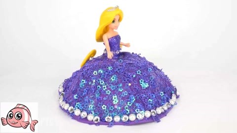 泡泡泥大集结为芭比娃娃制作蛋糕婚纱裙