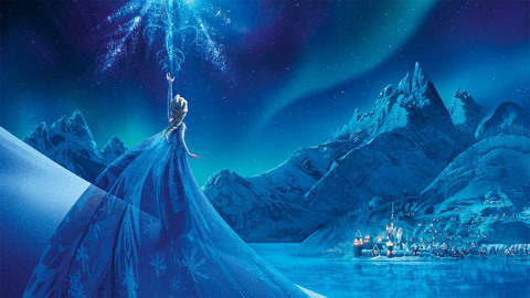 趣味涂色——爱莎公主和她的冰雪城堡