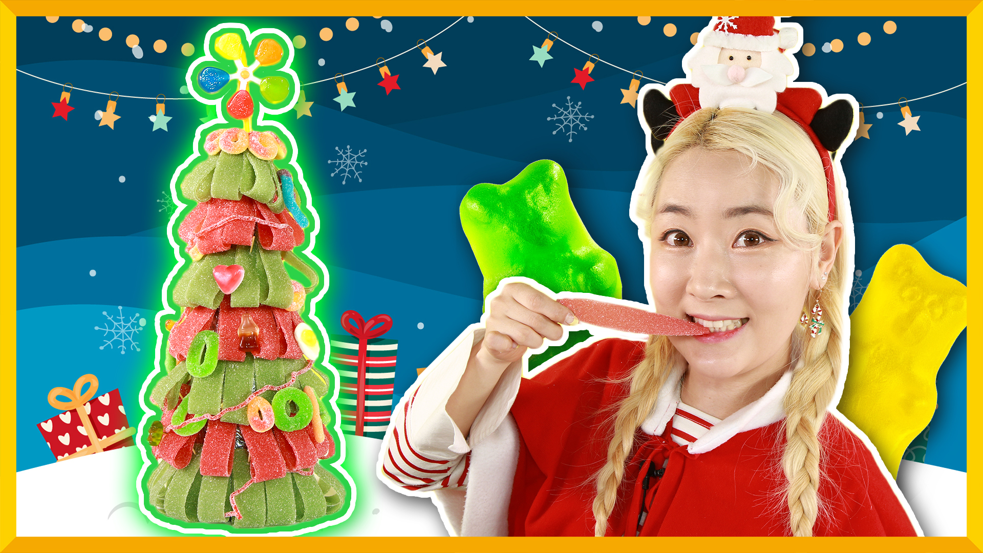 圣诞特辑！DIY糖果圣诞树！| 爱丽和故事  EllieAndStory #食玩#亲子