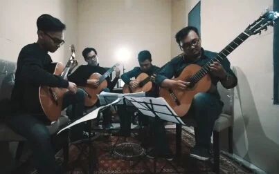 [图]【古典吉他】四重奏 Payung Teduh 热单丨Rosette Guitar Quartet