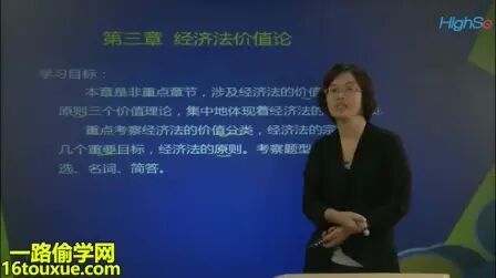 [图]自考法律专科专业考试计划科目课程经济法概论00244学习教学视频