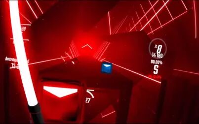 [图]萌新刷节奏光剑 Beat Saber (第1-23关) (直播录像)