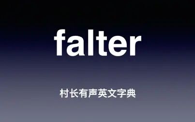 [图]falter 《村长有声英文字典》