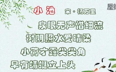 [图]小 池 宋·杨万里 古诗微电影 诗词歌赋 中国水墨风 垕德载物