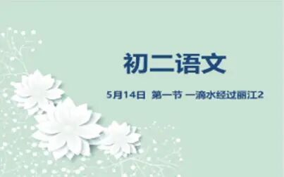 [图]初二语文05-14 第一节 一滴水经过丽江2