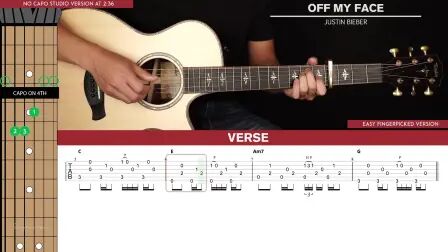 [图]Off My Face Guitar Cover Justin Bieber |Tabs + Chords|