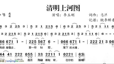 [图]李玉刚 - 清明上河图 [ JumpingBar 有声动态乐谱 ]