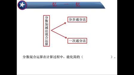 [图]小学数学五年级下册六单元四课时分数混合运算(二)