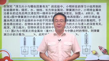 [图]2019常德中考物理第26题:探究浮力大小与哪些因素有关