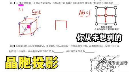 [图]根据晶胞投影图解题的例题,高考化学晶体07