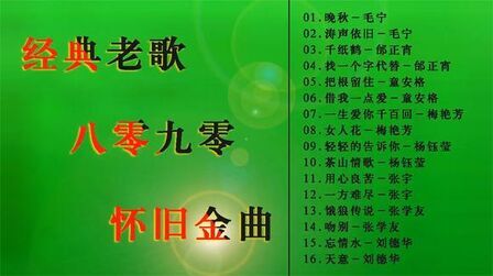 [图]经典老歌80/90怀旧金曲《晚秋+涛声依旧+千纸鹤+找一个字代替》