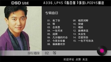 [图]A336.LP45《陈百强》环球LPCD45精选