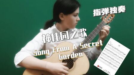 [图]【附谱】简单版-神秘园之歌(Song From A Secret Garden)吉他独奏