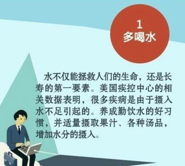 排名前十的健康长寿生活习惯,你做到几个 多喝水