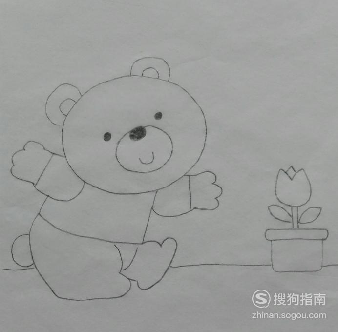 如何画小熊的房间的简笔画