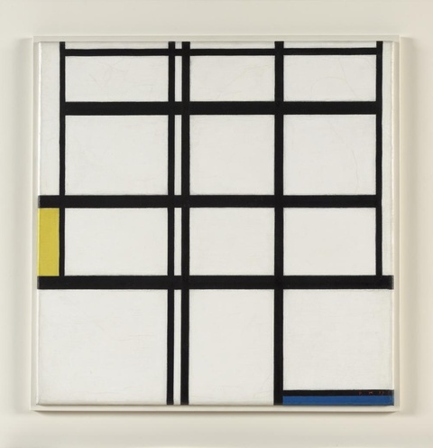 蒙德里安-Composition in Yellow, Blue, and White, I 第1页