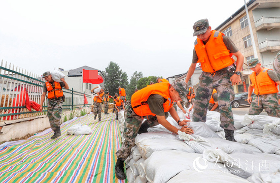 江西彭泽:军民齐心 筑“生命防线”(图) 第1页