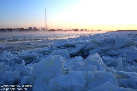 流冰期的黑龙江黑河冰河美景(3) 第3页