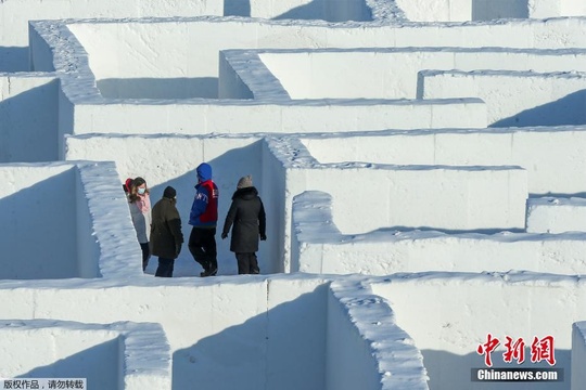 加拿大打造世界最大雪迷宫 民众冰雪世界中探险(4) 第4页