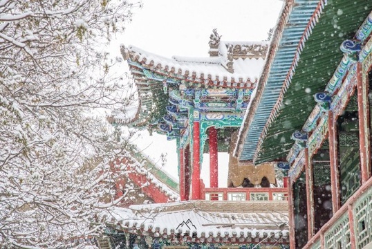 兰州五泉山的雪,中国传统建筑配上雪景 第1页