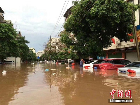 广西遇大暴雨一夜成海 楼房被水灌入 第1页