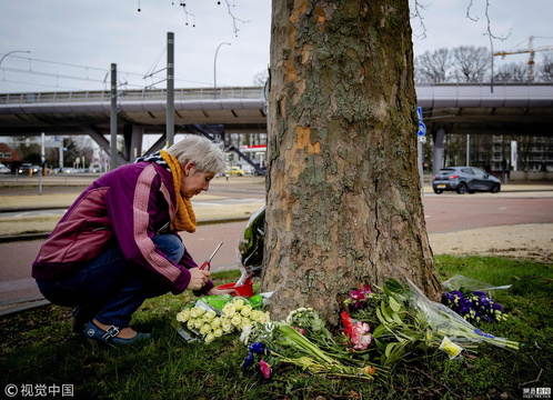 荷兰枪击事件致3死9伤 民众献花悼念遇难者 第1页