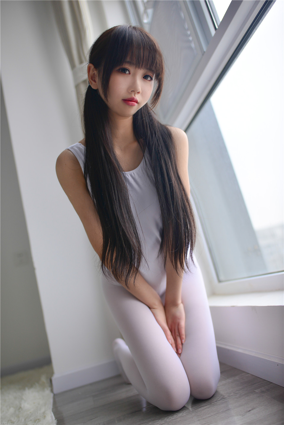 图片[4]-可爱美女 双马尾体操服-美了么