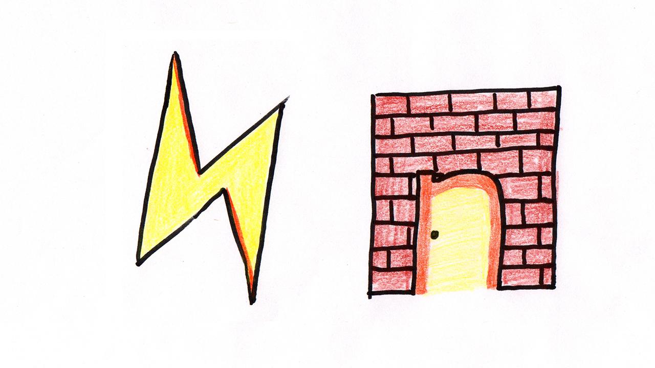 识字母学画画:有趣的字母画n