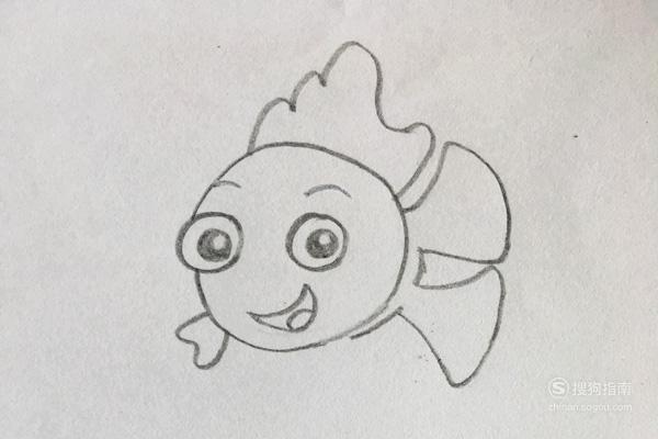 简笔画 小丑鱼 简笔画：小丑鱼的铅笔画法优质