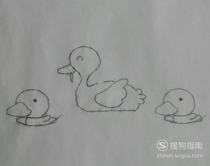 鸭妈妈和鸭宝宝简笔画儿童画 如何画鸭妈妈和鸭宝宝的简笔画优质