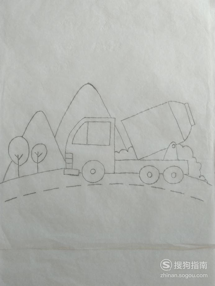 怎么画搅拌车简笔画 简笔画搅拌车的画法优质
