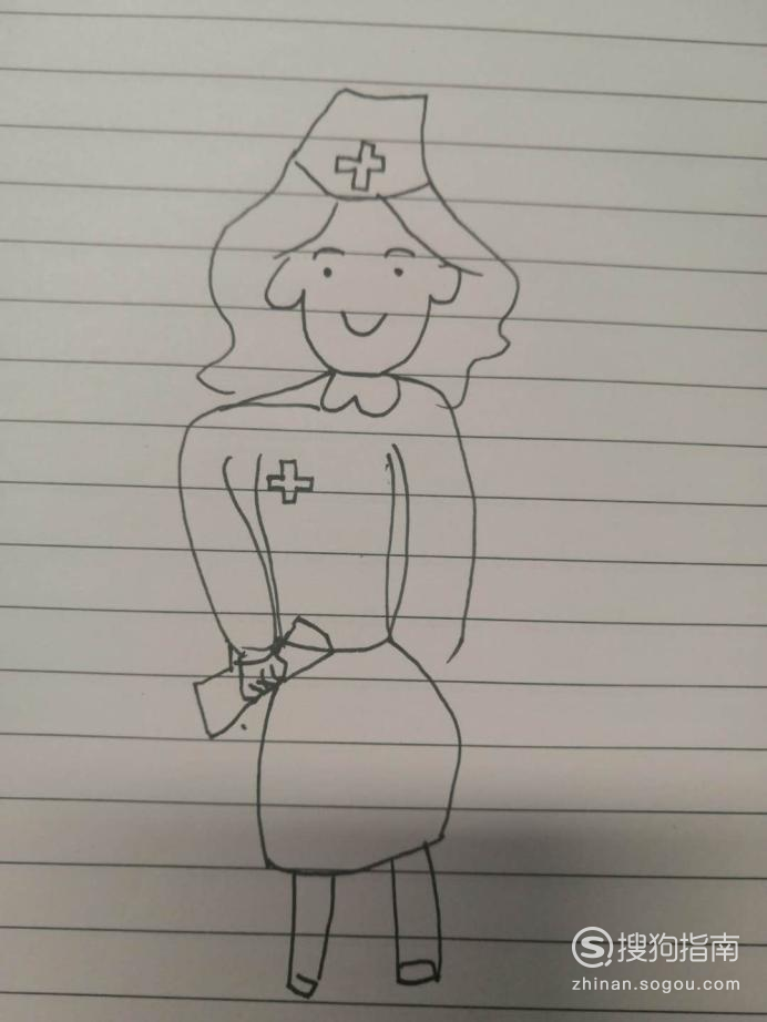 简笔画的护士怎么画 人物简笔画系列：怎么画护士？